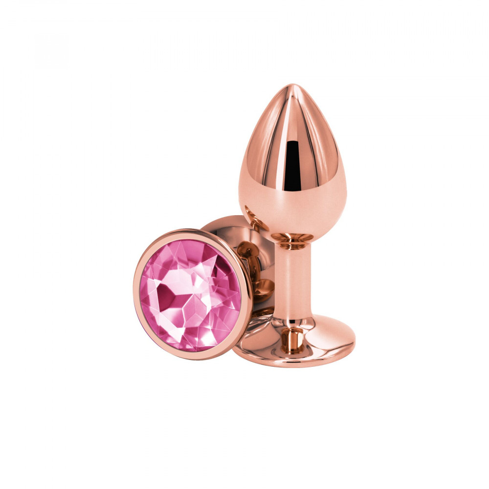 Анальные игрушки без вибрации - Анальная пробка NS Novelties Rear Assets - Rose Gold - Small - Pink
