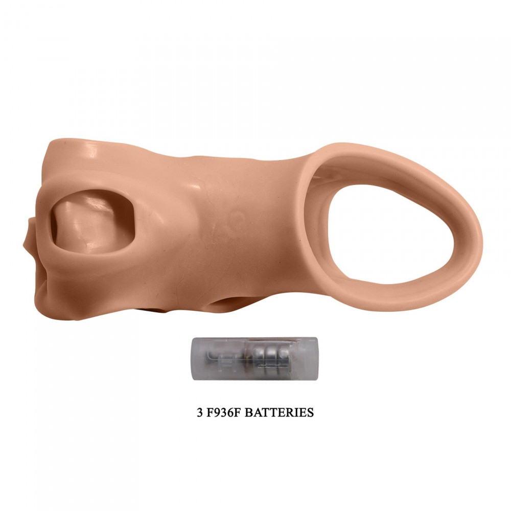 - Удлиняющая насадка с вибростимуляцией ( на 4.9 см ) Pretty Love - BRAD Penis Sleeve, BI-026240Z-1 8