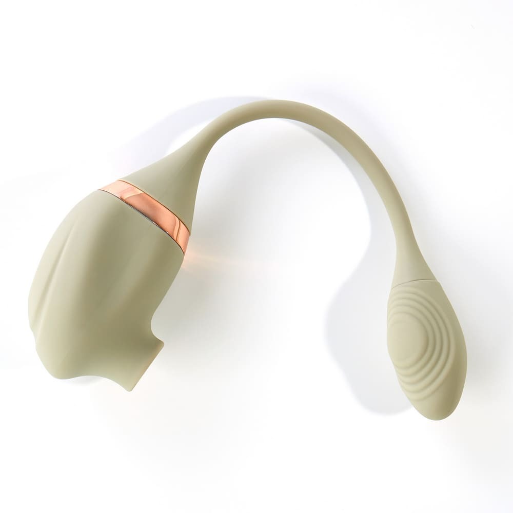 Вакуумный вибратор - Вакуумный стимулятор клитора с вибрирующим хвостиком для точки G Sweet Em Velvet Lure, зеленый 6