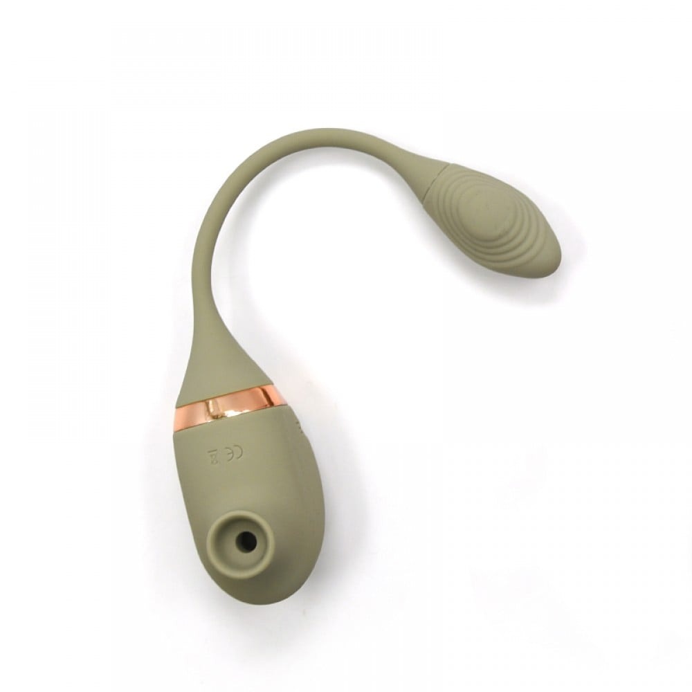 Вакуумный вибратор - Вакуумный стимулятор клитора с вибрирующим хвостиком для точки G Sweet Em Velvet Lure, зеленый 3