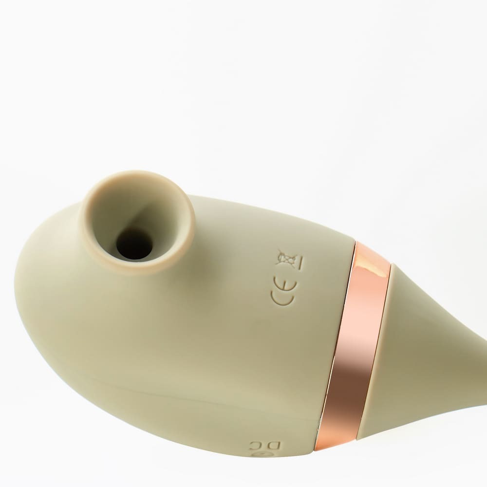 Вакуумный вибратор - Вакуумный стимулятор клитора с вибрирующим хвостиком для точки G Sweet Em Velvet Lure, зеленый 4