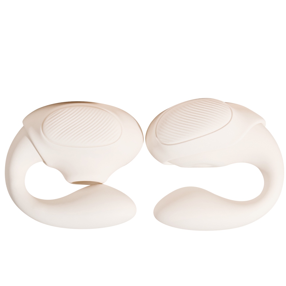 Вибратор-кролик - Вибратор 3в1 BeYourLover TILLY с вакуумом, с приложением, пульсацией и управлением сжатием, бежевый 2