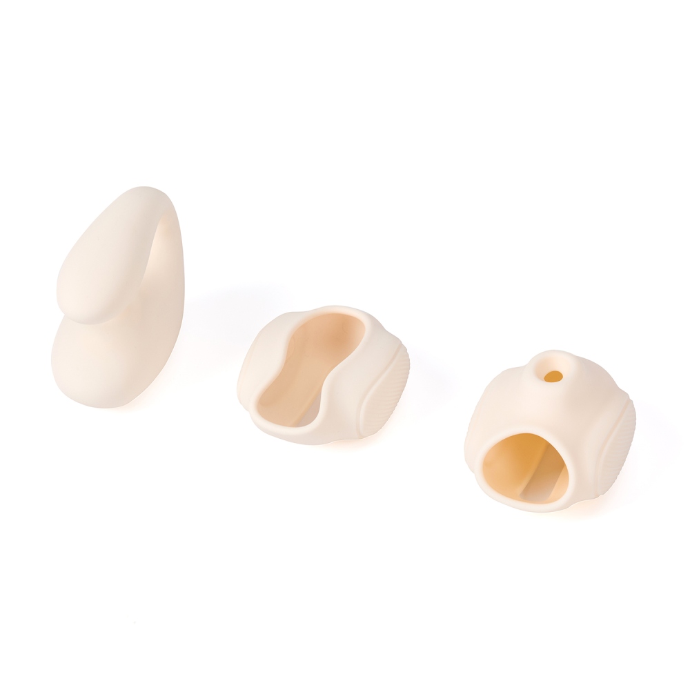 Вибратор-кролик - Вибратор 3в1 BeYourLover TILLY с вакуумом, с приложением, пульсацией и управлением сжатием, бежевый 5