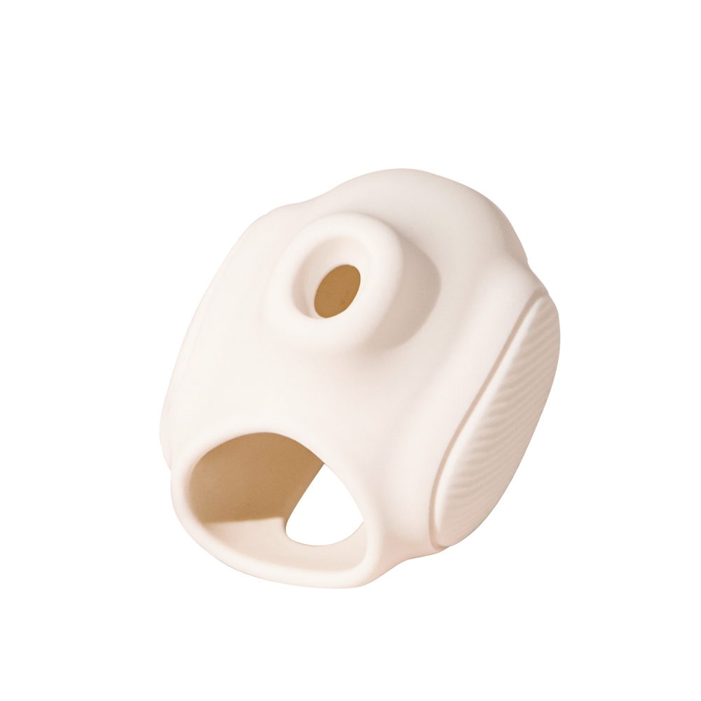 Вибратор-кролик - Вибратор 3в1 BeYourLover TILLY с вакуумом, с приложением, пульсацией и управлением сжатием, бежевый 6