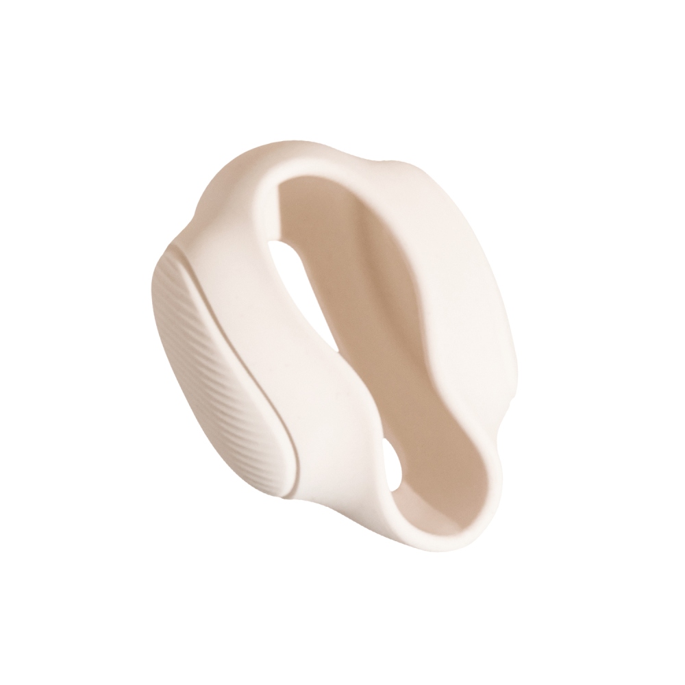 Вибратор-кролик - Вибратор 3в1 BeYourLover TILLY с вакуумом, с приложением, пульсацией и управлением сжатием, бежевый 4