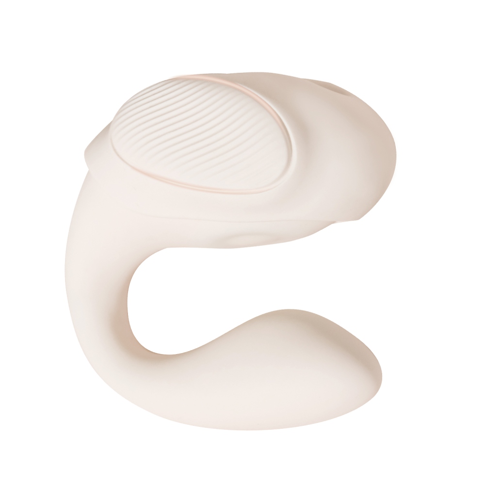 Вибратор-кролик - Вибратор 3в1 BeYourLover TILLY с вакуумом, с приложением, пульсацией и управлением сжатием, бежевый 7