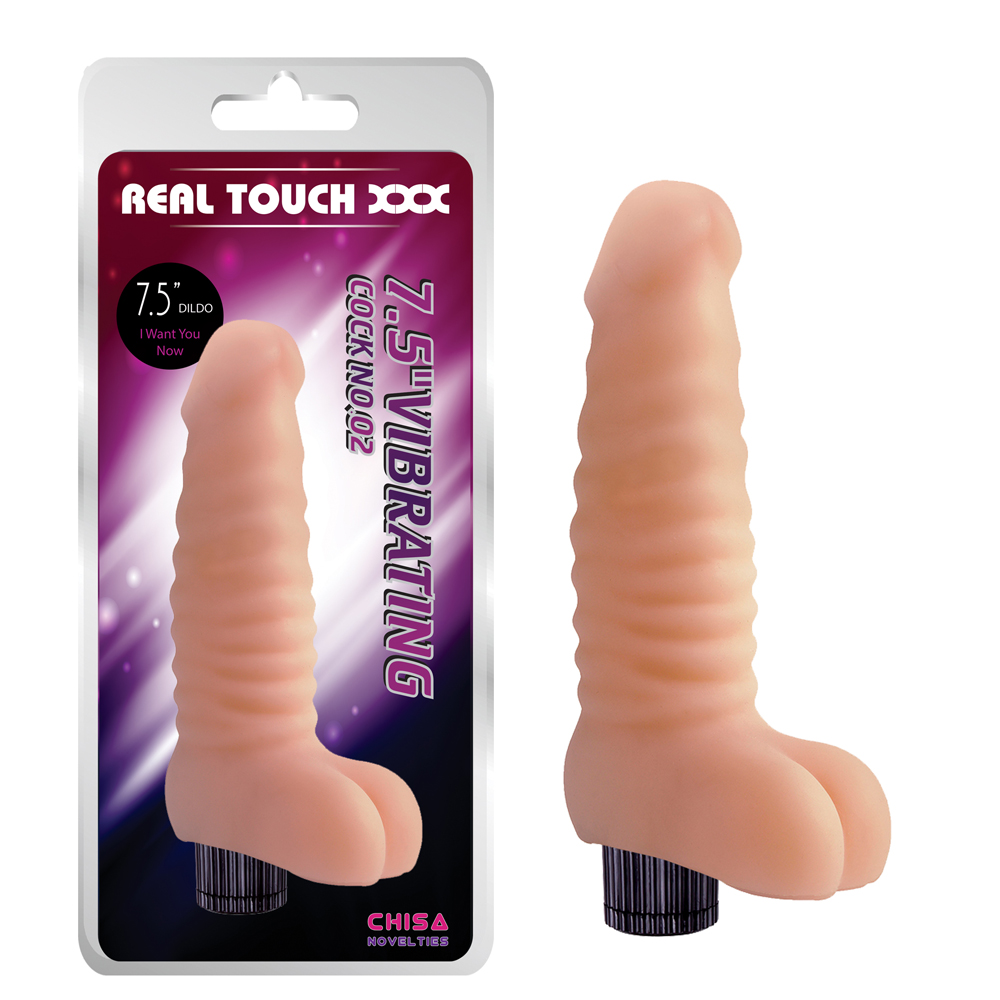 Вибраторы реалистичные - Вибратор Chisa Real Touch 7.5 Vibrating Cock No.02