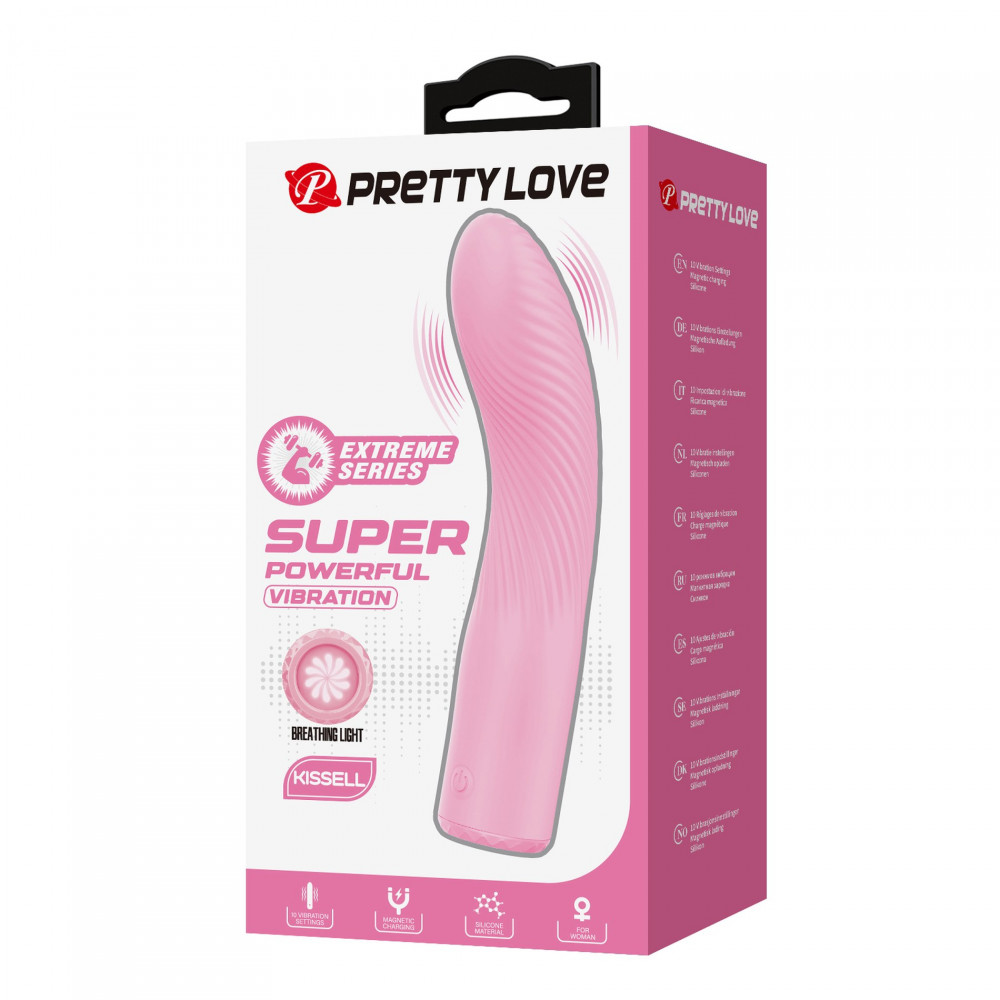 Стимулятор точки G - Вибратор для точки G PRETTY LOVE Kissell розовый, 16.1 х 3.2 см 6