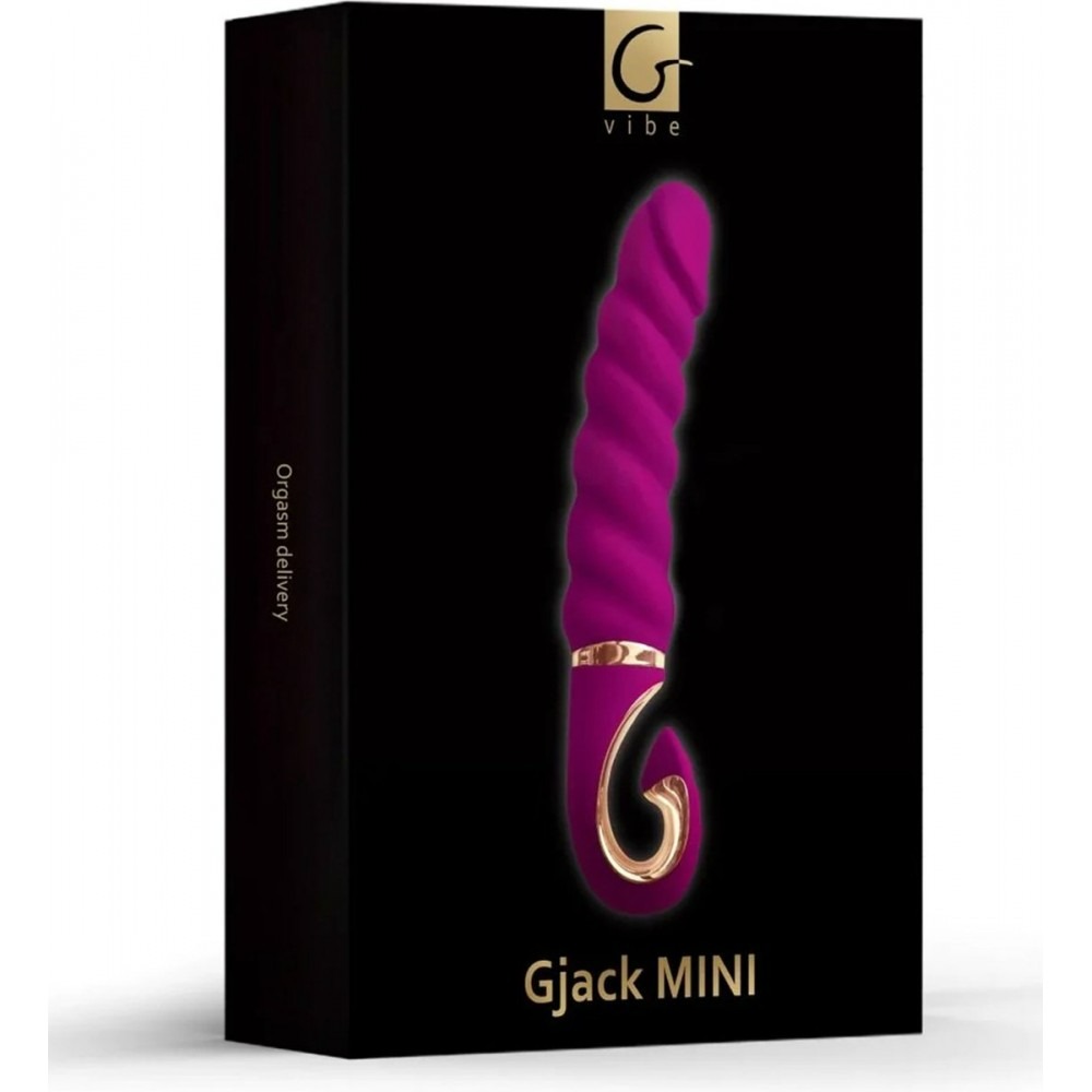 Різне - Вібратор рельєфний Gjack Mini Gvibe, фіолетовий, 19 х 3.5 см 5
