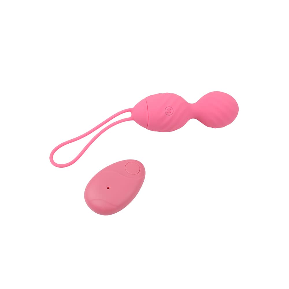 Вагинальные шарики - Виброяйцо с пультом управления Chisa Ridged Vibrating Bullet-Pink 3