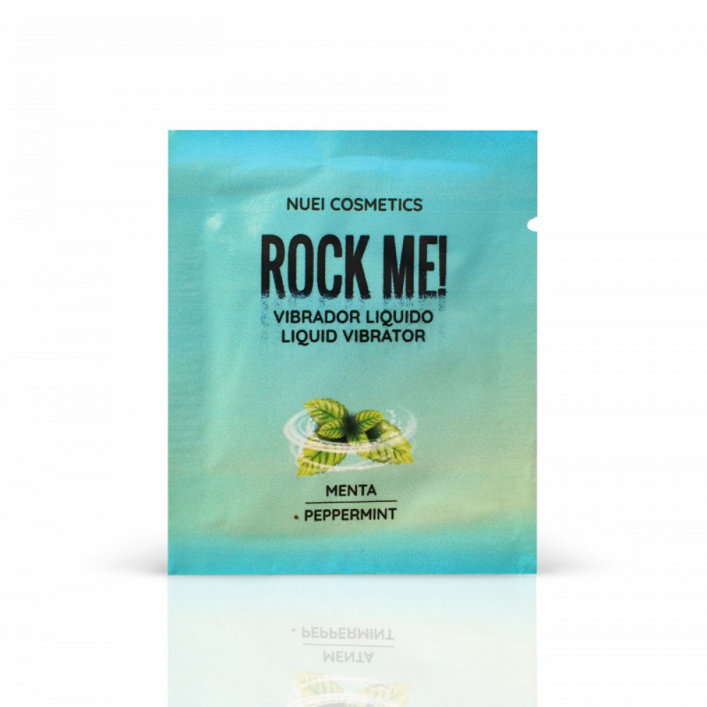 Оральні змазки - САШЕТ Рідкий вібратор смак: м'ята ROCK ME!, 2 мл <span style=