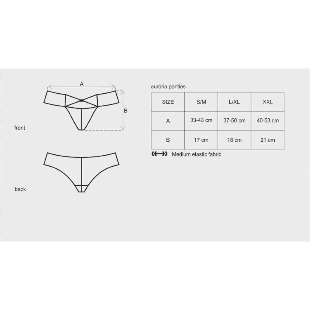 Эротическое белье - Трусики синие Obsessive AURORIA Panties L/XL 4