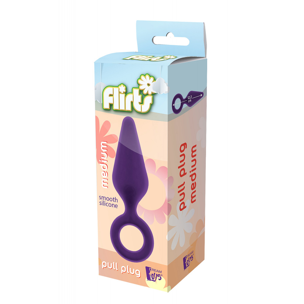 Анальные игрушки - Анальная пробка Dream Toys FLIRTS PULL PLUG MEDIUM PURPLE 3