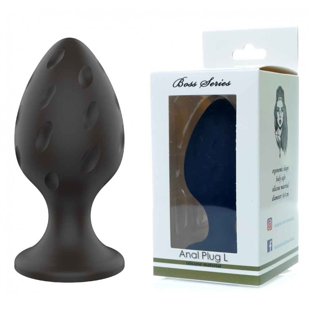 Анальные игрушки - Анальний силиконовый плаг Boss Series - Silicone Anal Plug L 4,4 cm, BS7800021