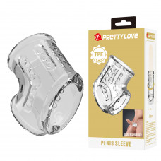Стимулирующая насадка на пенис Pretty Love - Penis Sleeve Clear, BI-026266M