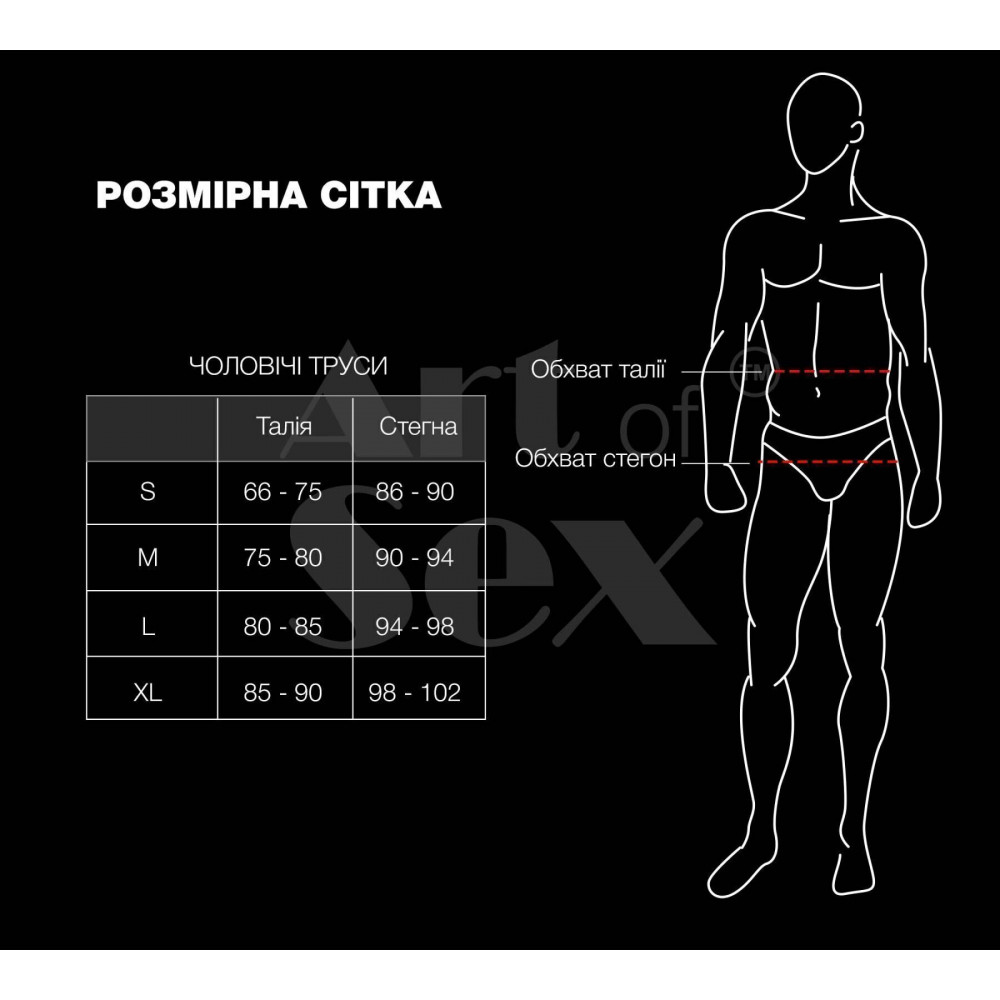 Мужское эротическое белье - Мужские трусы с сюрпризом Art of Sex - Gladiator, черные с эффектом мокрого бархата, размер XL 3
