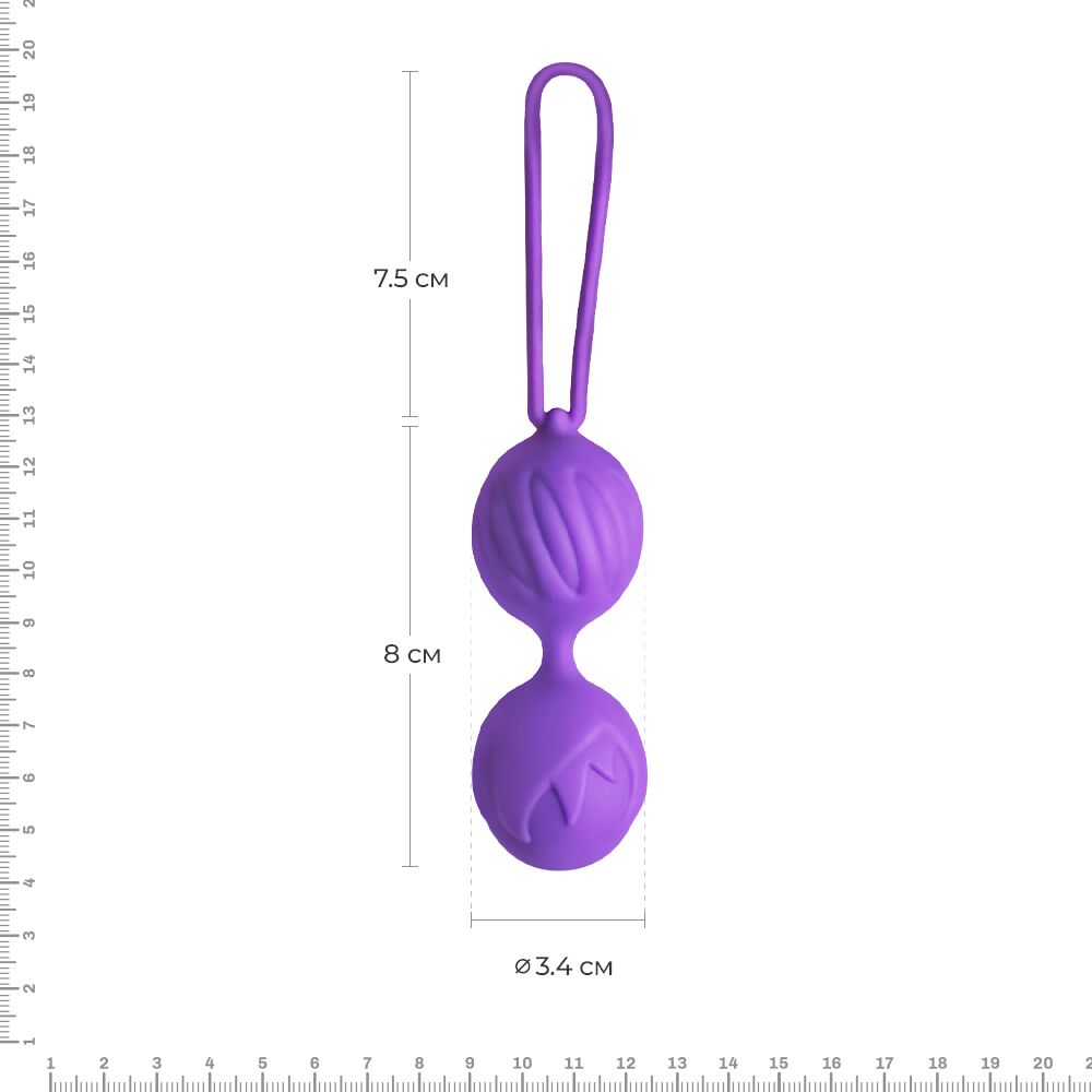 Вагинальные шарики - Вагинальные шарики Adrien Lastic Geisha Lastic Balls Mini Violet (S), диаметр 3,4см, масса 85г 3