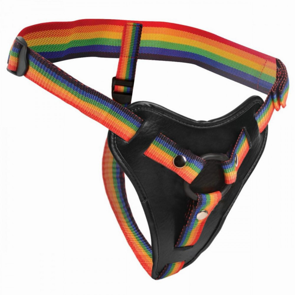 Секс игрушки - Трусики для страпона радужные Strap U Take the Rainbow Universal 3