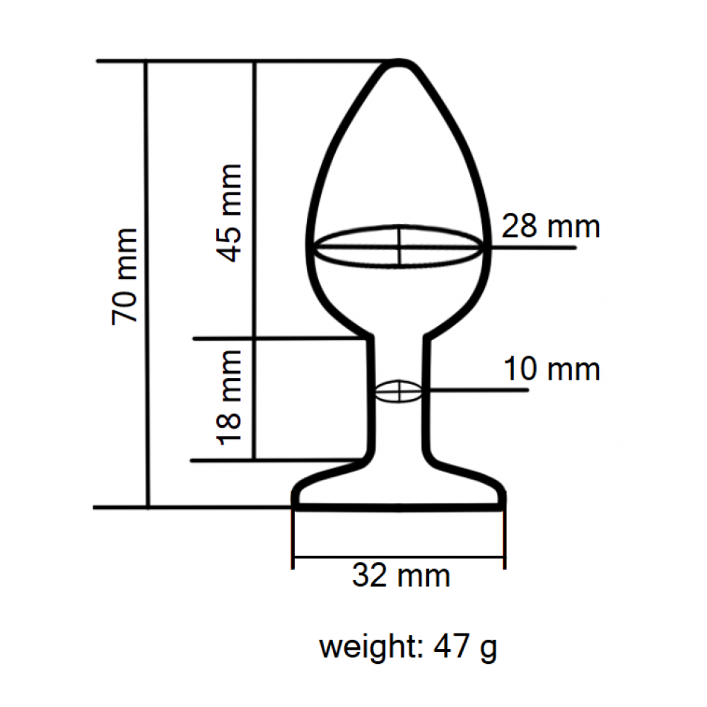 Анальные игрушки без вибрации - Анальная пробка с кристаллом EGZO - Silver Round Plug Marine size S 2