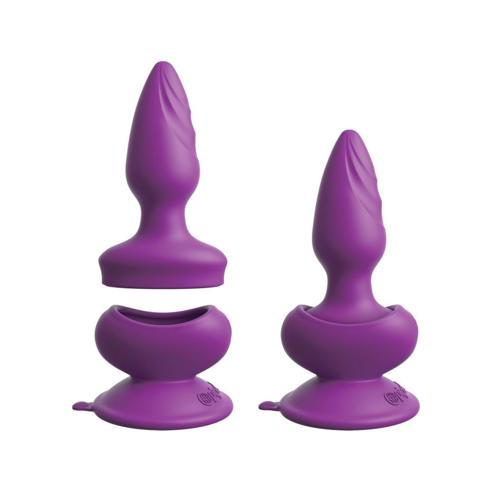 Анальные игрушки с вибрацией - Анальная пробка с вибрацией Pipedream 3Some Wall Banger Plug, фиолетовая 1