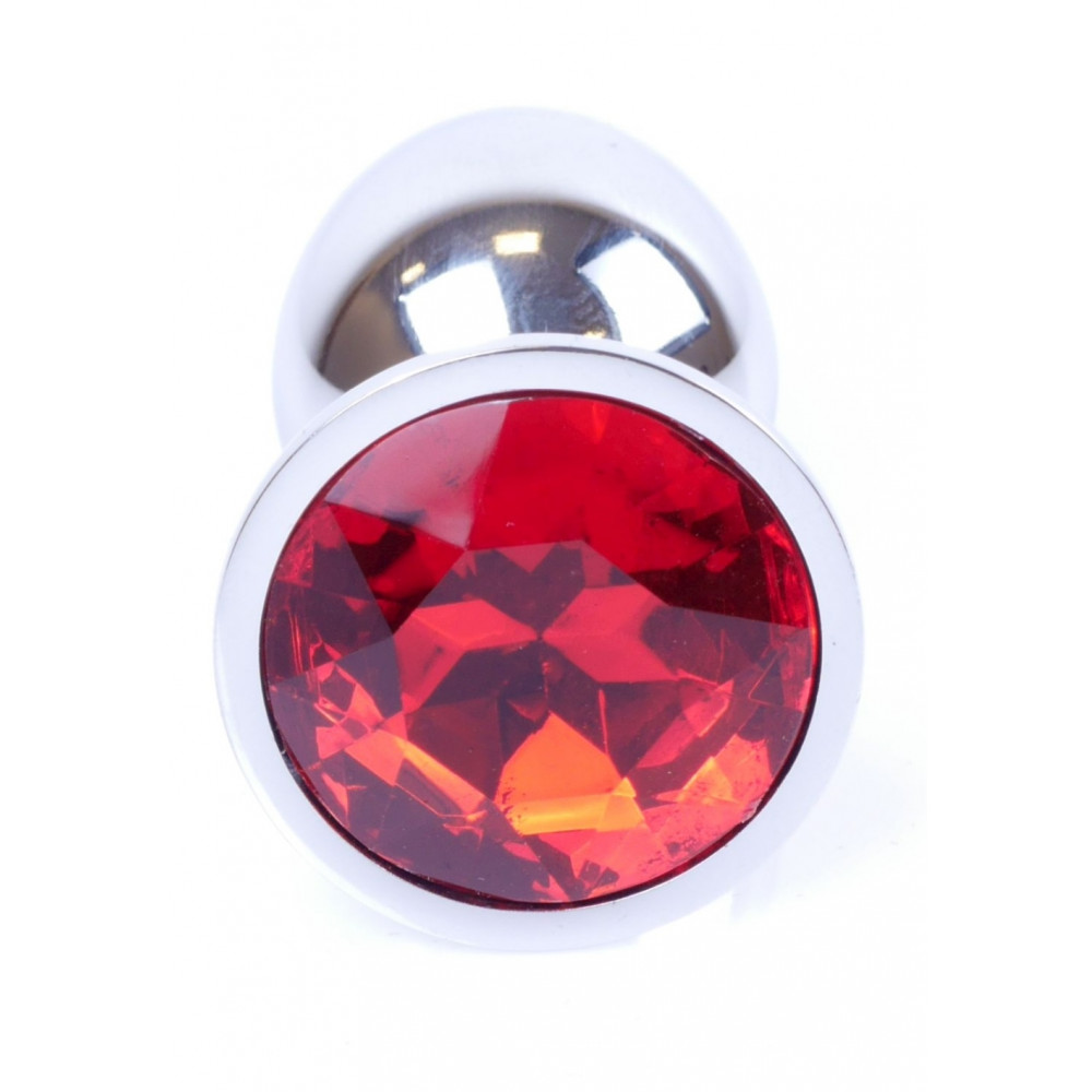 Анальные игрушки - Анальная пробка Boss Series - Jewellery Silver PLUG Red S, BS6400016 6