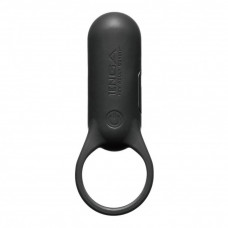 Эрекционное кольцо с вибрацией SVR Plus Tenga, силиконовое, черное, 9.7 х 3.8 см