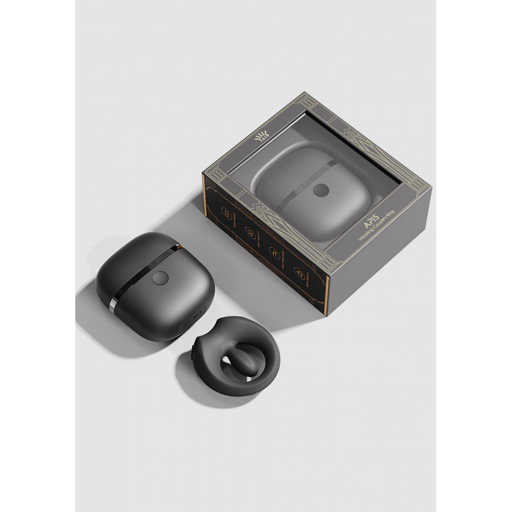 Ерекційні кільця з вібрацією - Ерекційне віброкільце Zalo Apis в кейсі, з додатком, чорне, 6,3 × 3,2 см 1