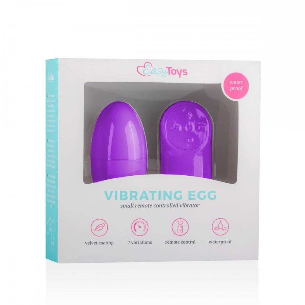 Вагинальные шарики - Виброяйцо с пультом Easytoys Remote Control Vibrating Egg, фиолетовое 1