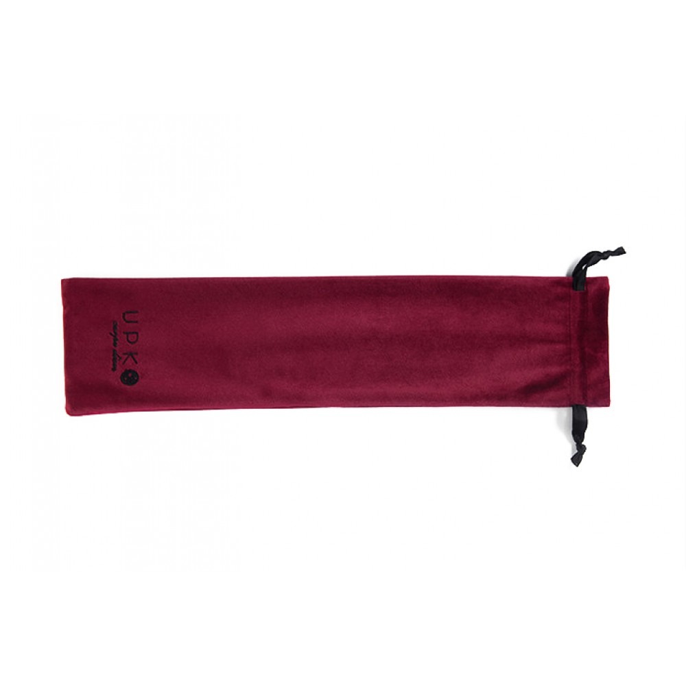 Різне - Флогер (батіг) італійська шкіра UPKO з позолотою, чорний 7