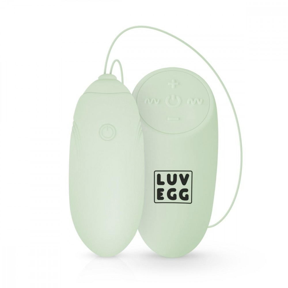 Секс игрушки - Виброяйцо с дистанционным пультом Luv Egg, силиконовое, зеленое, 6.5 х 3.5 см
