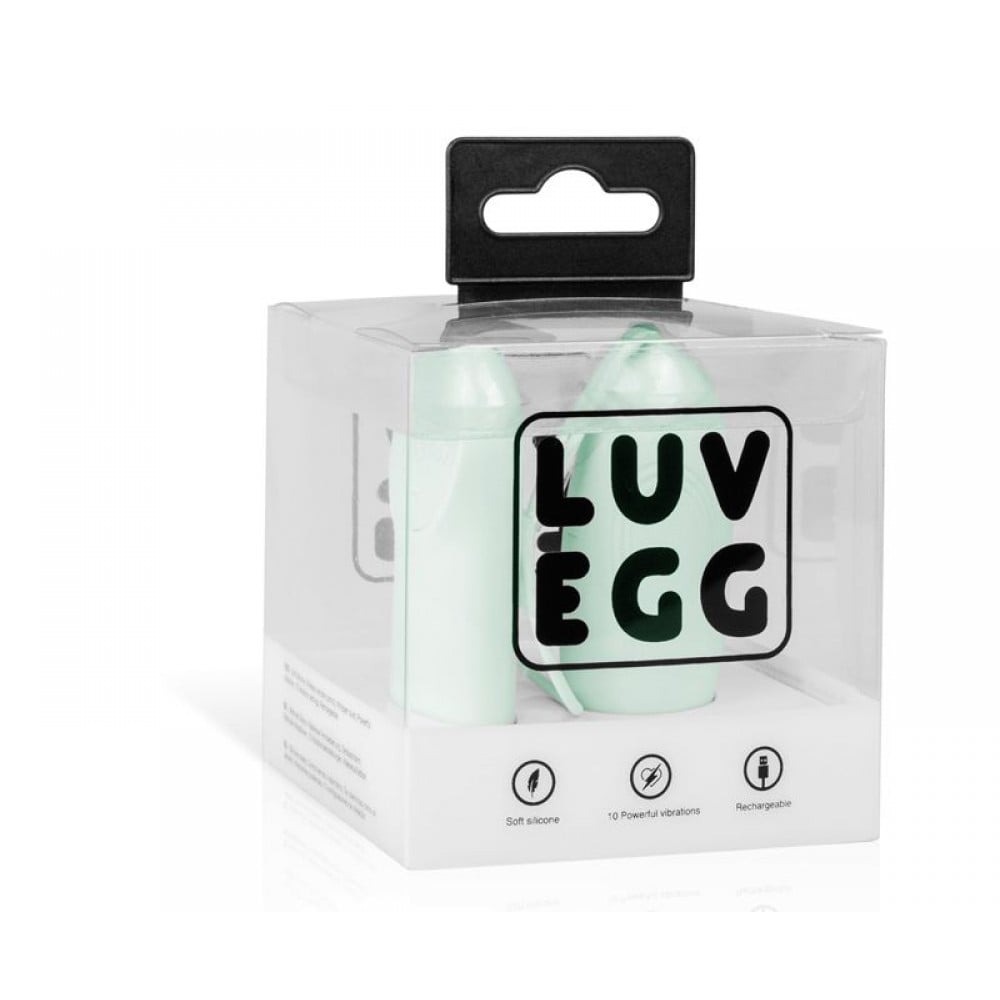 Секс игрушки - Виброяйцо с дистанционным пультом Luv Egg, силиконовое, зеленое, 6.5 х 3.5 см 1