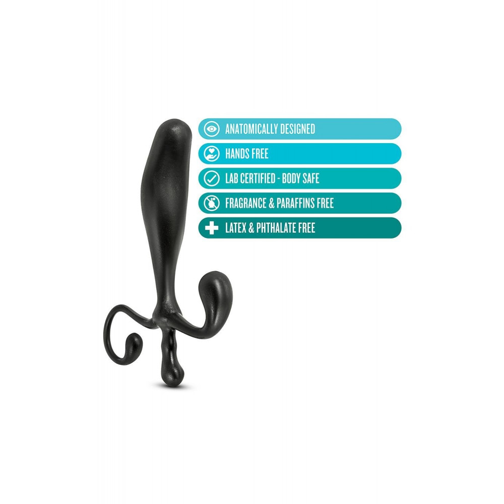 Разное - Массажер простаты Blush черного цвета, 12.4 см х 2.5 см 3