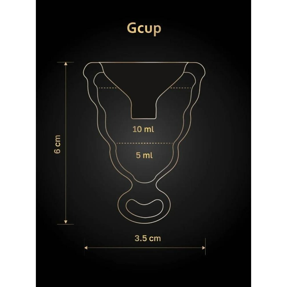 Менструальні чаші - Менструальна чаша Gcup Gvibe, S, чорна, 6 х 3.5 см 2