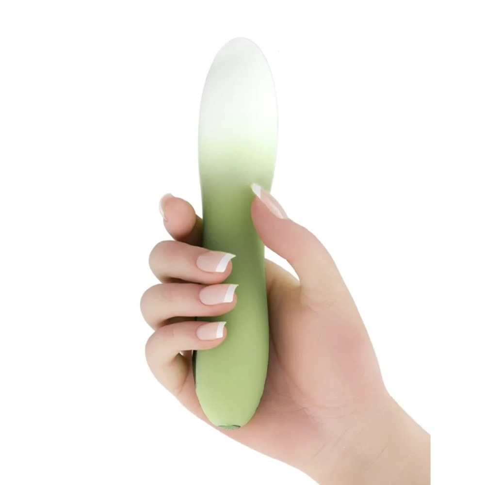 Різне - Міні вібратор для точки G Every Night Toys з кольоровим світлодіодом, зелений градієнт 3