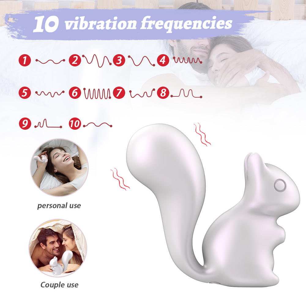 Вибропули и мини-вибраторы - Мини-вибратор клиторальный Every Night Toys Debbie в форме белочки белый, 10 режимов вибрации 3