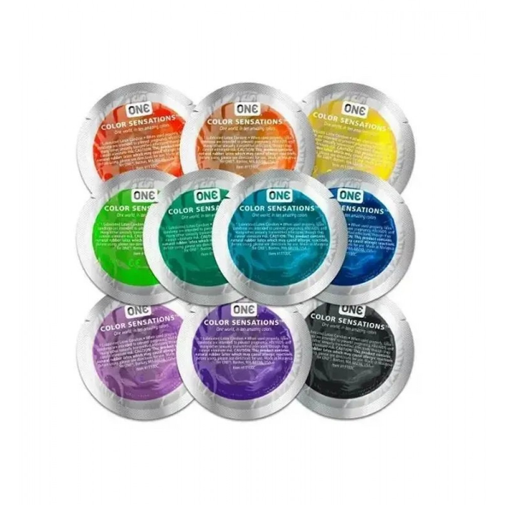 Презервативы - Набор латексных презервативов One Color Sensation c силиконовой смазкой фиолетового цв(цена за 5 шт) 2
