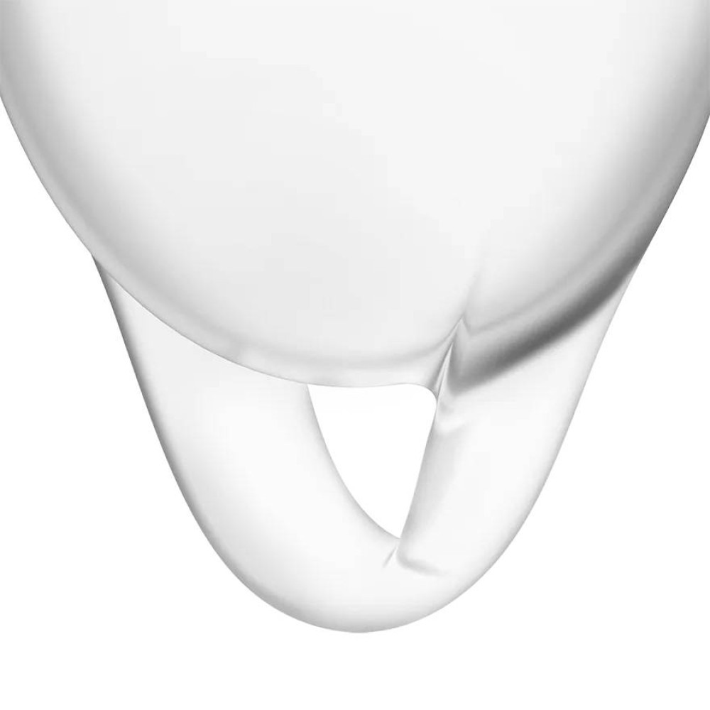 Разное - Набор менструальных чаш Satisfyer Feel Confident Menstrual Cup 15 мл и 20 мл, прозрачные 3