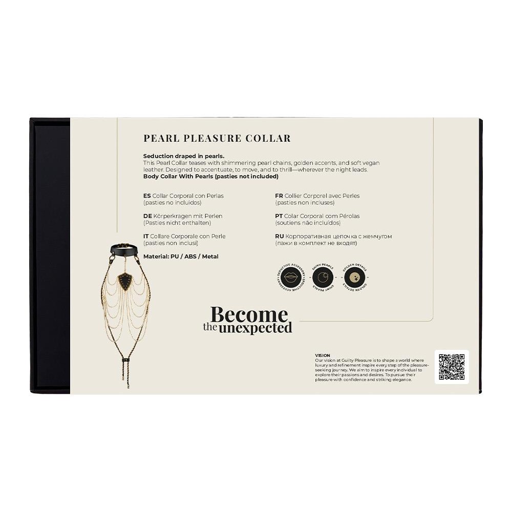  - Нашийник з перловим намистом BDSM Guilty Pleasure Pearl, 6 рядів, на зав'язках 3
