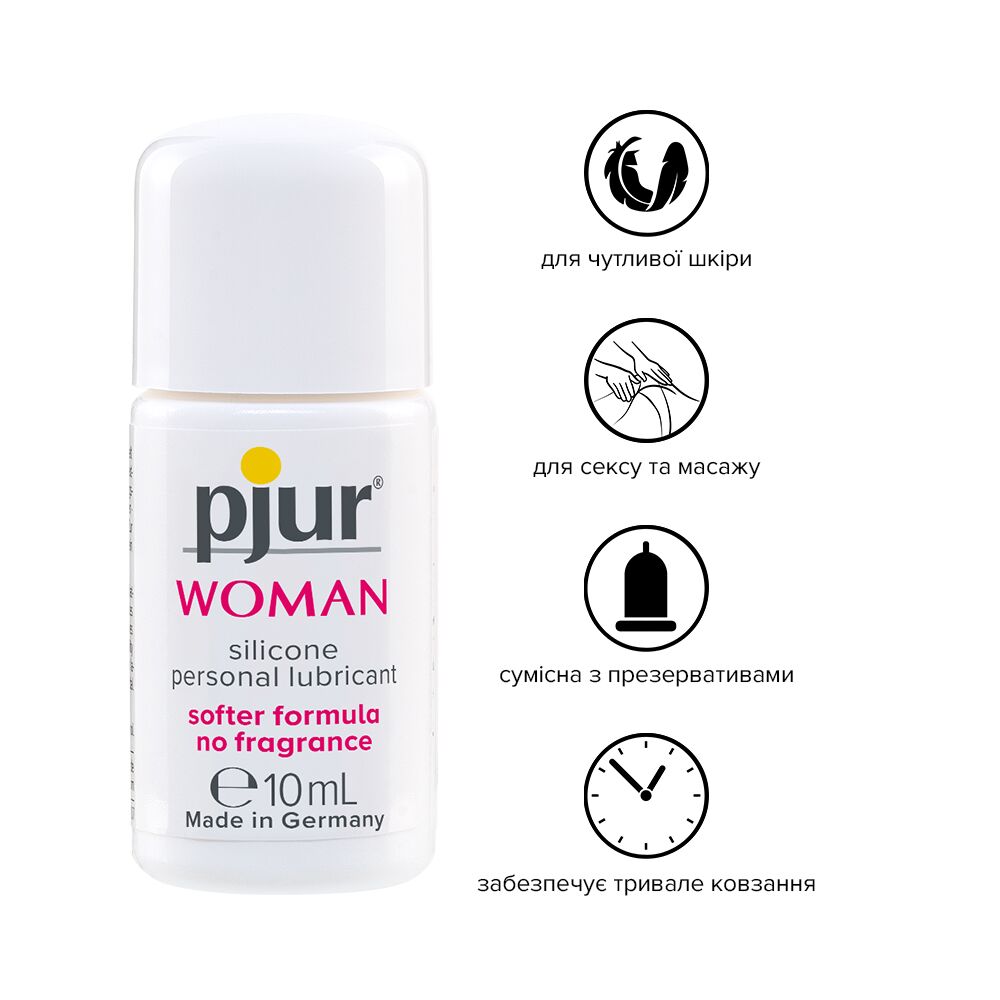 Смазки на силиконовой основе - Смазка на силиконовой основе pjur Woman 10 мл, без ароматизаторов и консервантов специально для нее 2