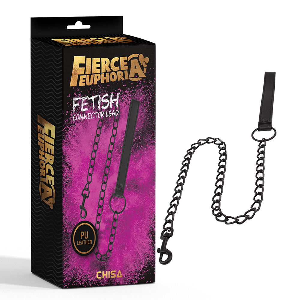  - Повідець для нашийника Chisa Fierce Euphoria Fetish Connector, чорний