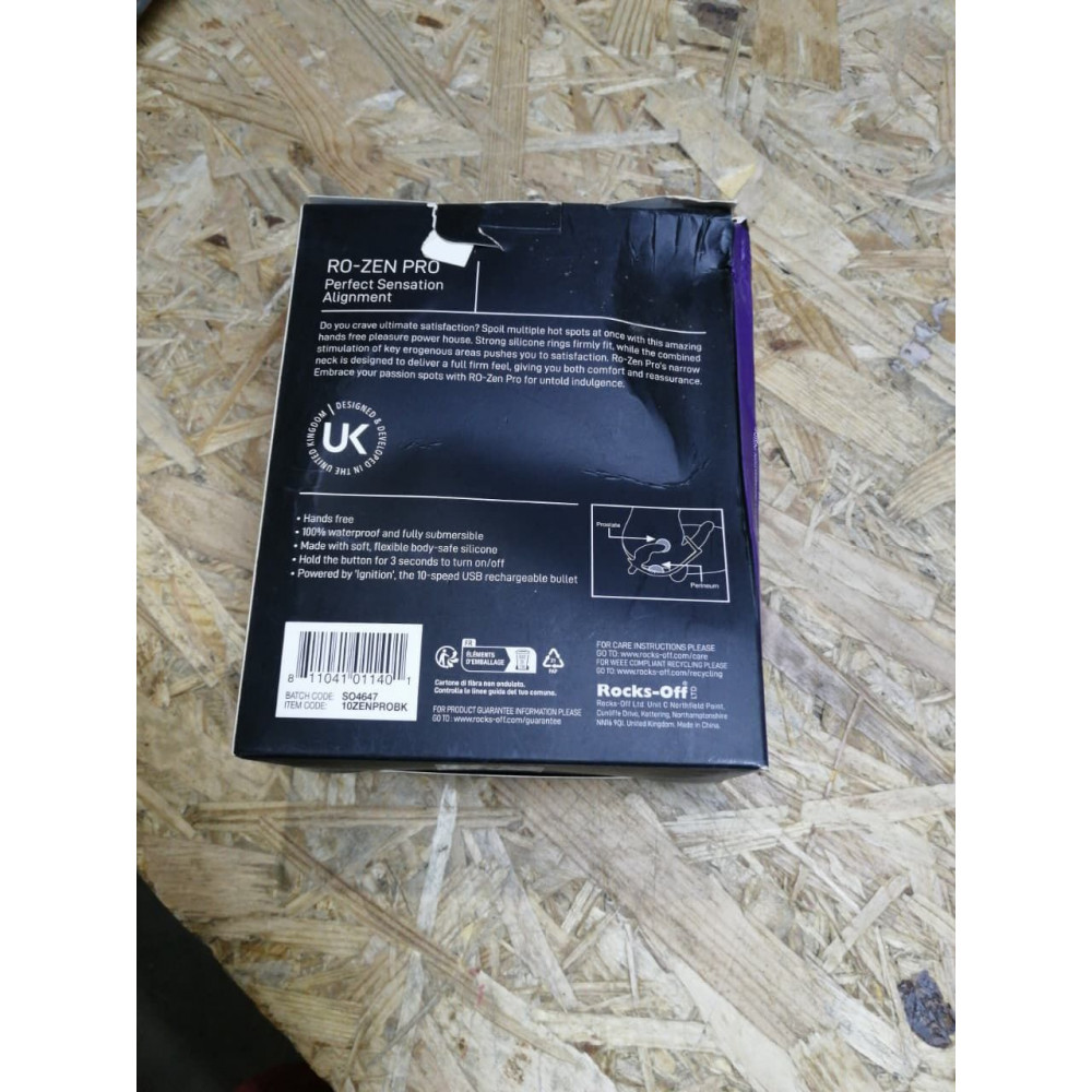 Секс игрушки - Стимулятор простаты Rocks Off RO-Zen PRO с эрекционным кольцом (мятая упаковка!!!) 1