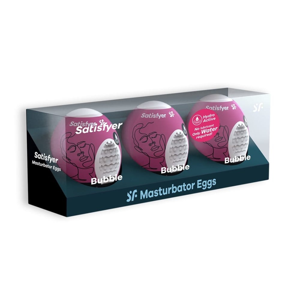 Разное - Самосмазывающийся мастурбатор Satisfyer Masturbator Egg Bubble 3