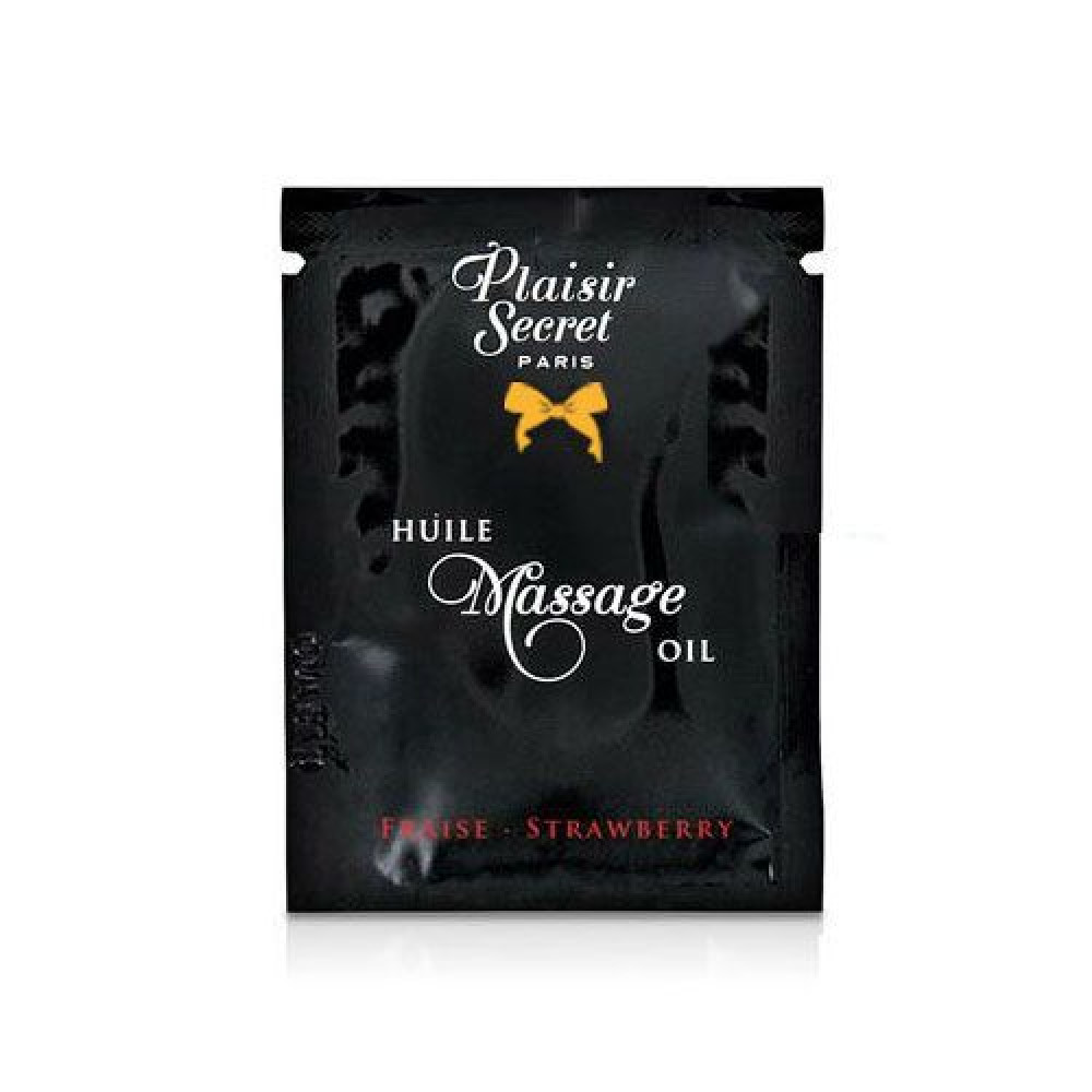 Массажные масла - Пробник массажного масла Plaisirs Secrets Strawberry (3 мл)