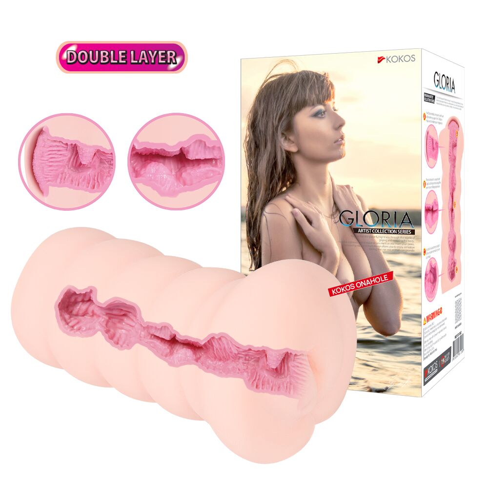 Мастурбаторы без вибрации - Мастурбатор-вагина двухслойный Kokos Gloria Double Layer 7