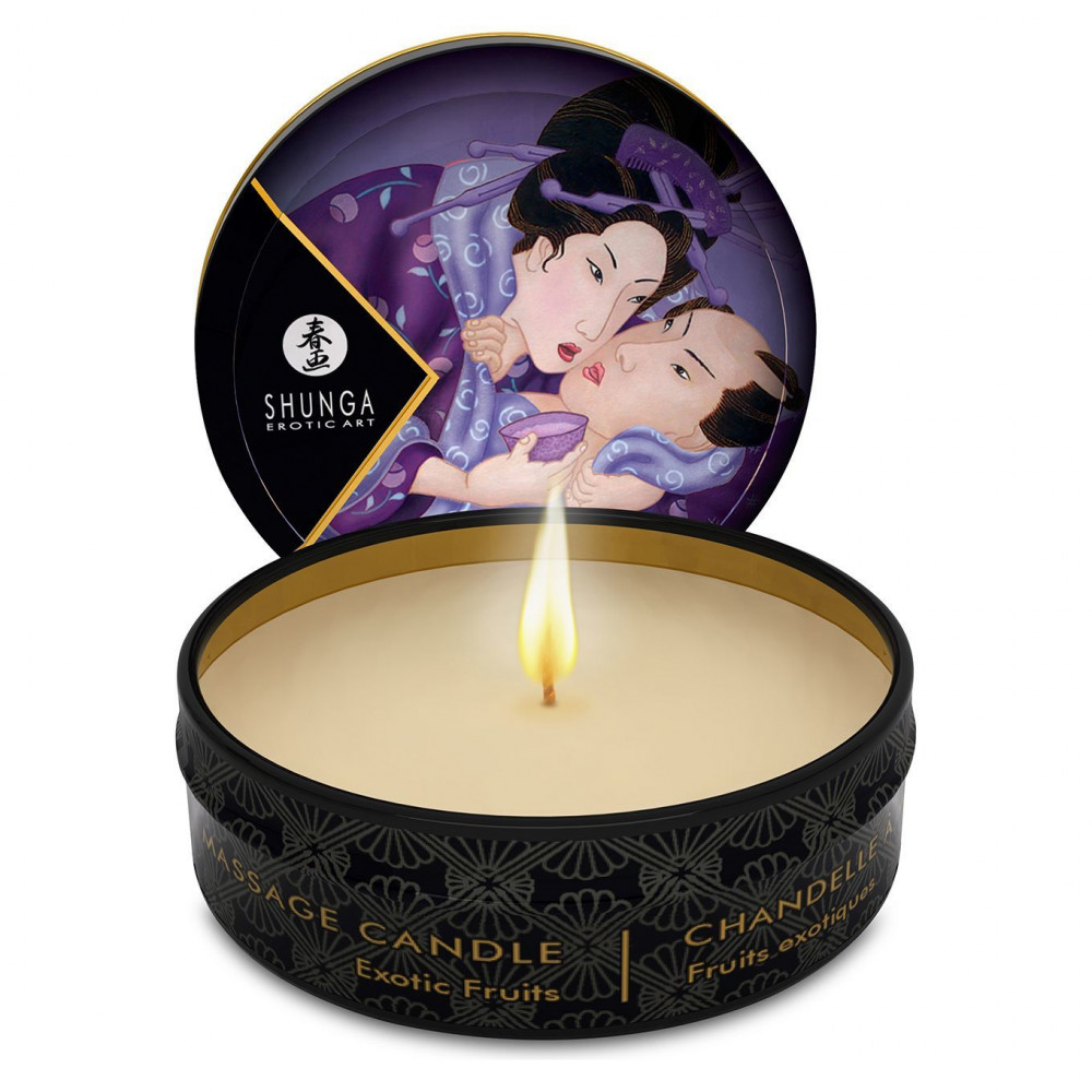 Массажные свечи - Массажная свеча Shunga Mini Massage Candle – Exotic Fruits (30 мл) с афродизиаками