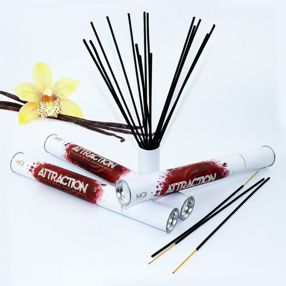 Романтическая атмосфера - Ароматические палочки с феромонами и ароматом ванили MAI Vanilla (20 шт) для дома, офиса, магазина