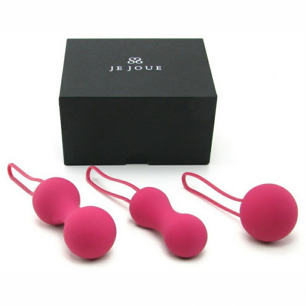 Вагинальные шарики - Набор вагинальных шариков Je Joue - Ami Fuchsia, диаметр 3,8-3,3-2,7см, вес 54-71-100гр 1