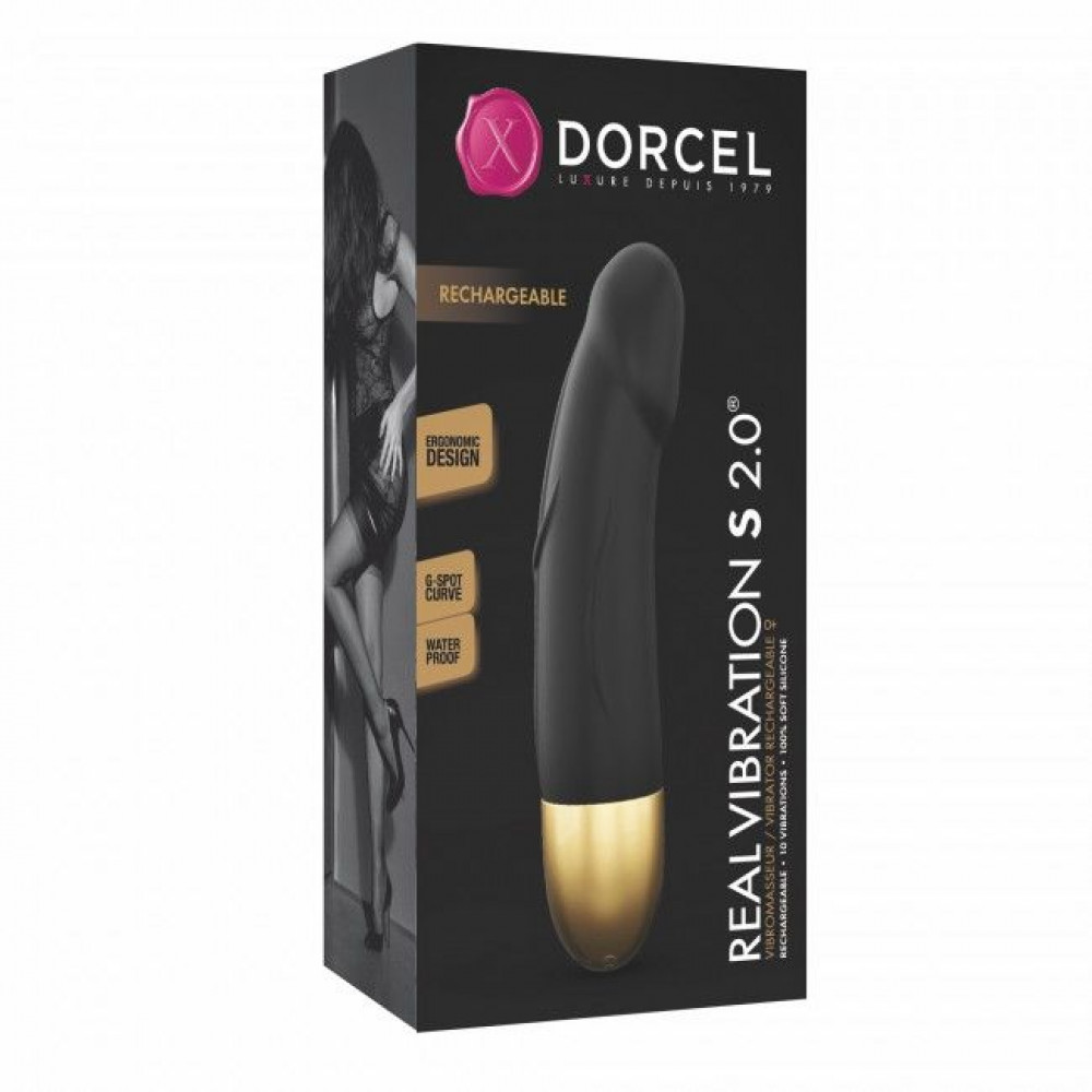 Вибратор - Вибратор Dorcel Real Vibration S Gold 2.0, диам 3,7см, перезаряжаемый, для точки G 2