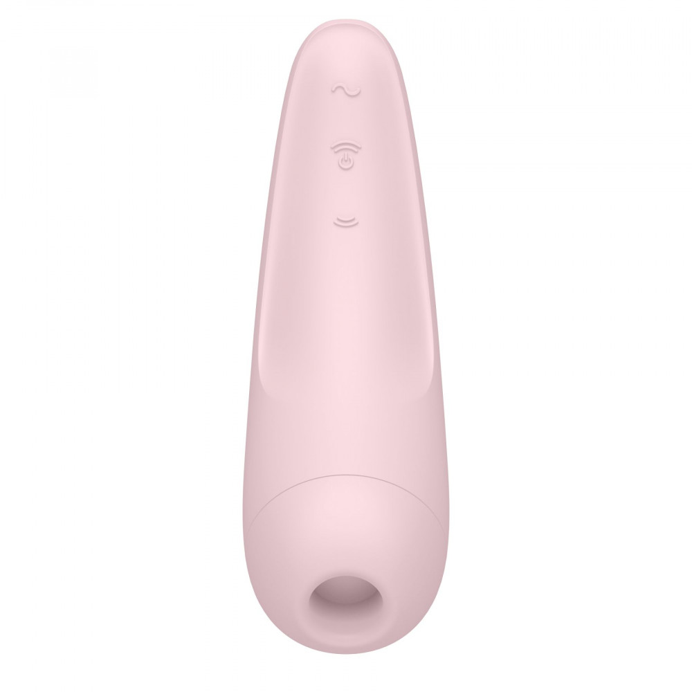 Вибраторы вакуумные - Вакуумный клиторальный стимулятор Satisfyer Curvy 2+ Pink с управлением через интернет 4