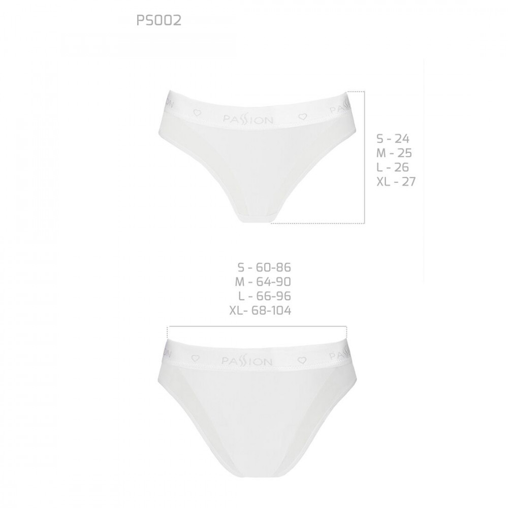 Эротические комплекты - Трусики с прозрачной вставкой Passion PS002 PANTIES white, size XL 1